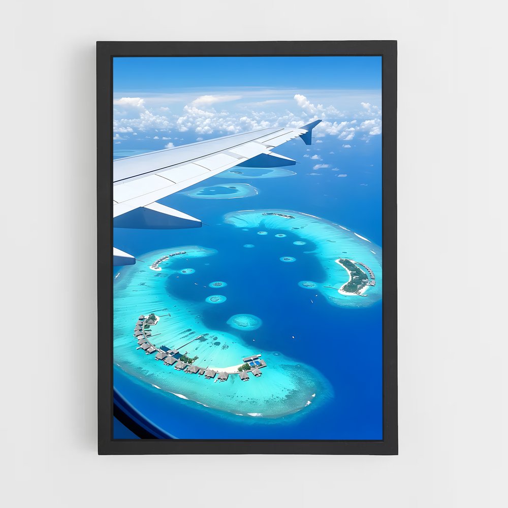 Poster Maldives de diving – affiche Plongée sous-marine (vue 2)